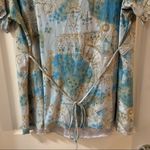 The Great  American Sportswear Co Blue Print V Neck Blouse XXL Photo 8