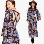 Free People Melrose Bell Sleeve Floral Maxi Dress Night Combo 2 Photo 1