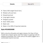 Year Of Ours Black Hoodie Sweatshirt Size M Photo 8