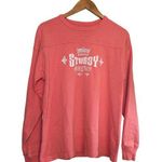 Stüssy Stussy Athletics Vintage Crown Logo Boxy Oversized Sweatshirt Coral White Small Photo 0