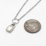 Mini Lock Necklace Silver Photo 2