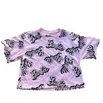 Barbie Women’s Pink Logo Crop Top T Photo 2