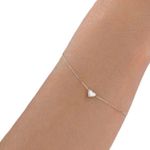 925 Silver Thin Chain Heart Bracelet New in Packaging 18K Gold Plated Photo 0