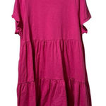 Old Navy Pink Tiered Babydoll T Shirt Dress Women Size XXL Casual Cotton Preppy Photo 0