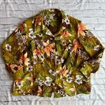 Allison Daley  22W Tropical Shacket Jacket Jungle Print Button Down Shirt Vtg Y2k Photo 0