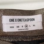 One Teaspoon gold lamé high-low skirt Photo 3