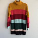 Anthropologie Farm Rio for  Boldly Striped Turtleneck Sweater Dress. Size M Photo 2