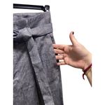 Banana Republic  Paperbag Waist Linen Blend Trousers Blue Size 4 Quiet Luxury Photo 7