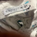 Madison Leigh White and Teal Floral Dress Photo 5