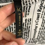 Ic by Conniek Black & White Trapeze Newspaper Blouse Size S Photo 2