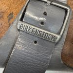 Birkenstock  Arizona Leather Sandals Gray Two Strap Slides EU 38N US 7‎ READ Photo 6