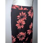 Forever 21 Black Maxi Skirt Orange Sunflower Florals Small Photo 3