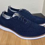 Cole Haan Zerogrand Wingtip Knit Oxford Shoes Casual Navy Blue 8B Stitchlite Photo 0