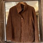 Cozy Sherpa  Jacket Brown Fleece Womens Small Photo 0