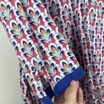 Talbots Womens Top Large Geo Print 100% Cotton Lightweight Blouse Novelty Boho Photo 3