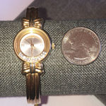 Gold Tone CZ Rhinestone Vintage Classic Wristwatch Watch NEW BATTERY Photo 8
