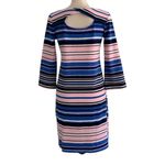 Lilly Pulitzer  Paradise Pin Swim Stripe shift Bay 3/4 Sleeve dress S Photo 5