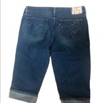 Levi's 515 Red Tab Stretch Cuffed Capri Jean Sz. 12 Dark Wash Spring Summer Photo 2