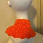 Handmade Crochet Cowl Pattern Neck Warmer with Buttons Orange Photo 1