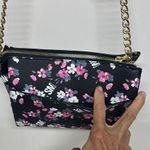 Steve Madden Black and Pink Floral Crossbody Bag Photo 2