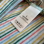 Mother Strong and Silent Type Pocket Tank Top Shirt Green Multi Stripe Sz Large Photo 6