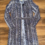 Vintage MICHAEL MICHAEL KORS purple snakeskin print cotton trench coat Photo 0