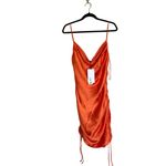 ZARA NWT DRAPED SATIN EFFECT SILKY SIDE RUCHED BLOGGERS FAV MINI DRESS Photo 9