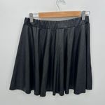 Rainbow Sandals Rainbow Womens Faux Leather Skater Skirt Size L Black Grunge Emo Witchy Tennis Photo 0