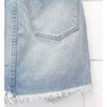 KanCan Bristol Womens M Tie Waist Denim Skirt Distressed Fray Hem Light Wash Blue Size M Photo 2