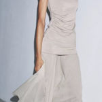 ZARA  NWT matching 2 piece top & skirt co-ord set, flowy drop waist midi skirt Photo 0