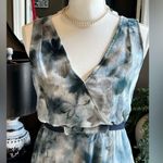 Simply Vera by Vera Wang Blue Watercolor Handkerchief Hem Surplice Dress Size XS Photo 1