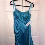NWT Portia & Scarlett Blue Rhinestone and Satin Gown Size 4 Photo 3