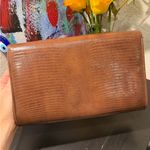 Brown Patent Leather “Snake Skin” Textured Clutch Photo 2