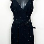Giorgio Armani Vintage 90's Le Collezioni Dress Womens 6 Black Belted Polka Dots Photo 0