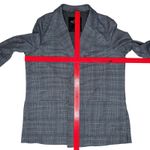 Hollister  XL Navy Houndstooth Plaid‎ Open Front Sweater Blazer Jacket Academia Photo 5