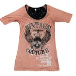 Daytrip  Embellished Lace Skull T-Shirt Photo 0