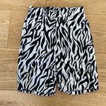 Princess Polly - Zebra Biker Shorts in Black and White Photo 0