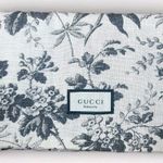 Gucci Beauty Bag Cosmetic Pouch Linen Black Leaves Natural Herbarium Magnetic Photo 0