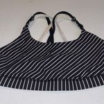 Lululemon Energy Bra – Parallel Stripe Black White/Black, Size 10, GUC Photo 0