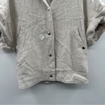 IRO RTR ‎ Ilija Wide Short Sleeve Snap Oversized Knit Metallic Jacket in Ecru 38 Photo 4