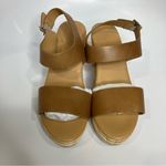 Nisolo all day open toe clog sandals wood leather‎ women’s size 7.5 almond color Tan Photo 2