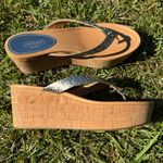 Coach Jorgina Tan and Silver Wedge Sandals Size 10 Photo 3