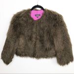 BE Be faux fur Cropped jacket Size M Photo 2