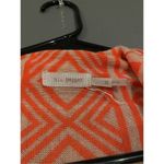 Blu Pepper Neon Coral Knit Aztec Fringe Cardigan Size Medium Photo 3