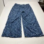 Athleta Avenue Printed Wide Leg Crop Pant Allure Navy Blue Womens SZ 8 Athletic Photo 11