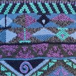 Sigrid Olsen Vintage 80s/90s  Abstract Coogi Style Mockneck Pullover Knit Sweater Photo 4