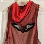Harley Davidson Orange Tank Top Bedazzled Hoodie Woman’s Size Medium Photo 4