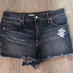 Good American  Distressed High Waist Cutoff Fringe Shorts Size 10/30 Photo 1