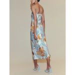 Reformation ππ Joanne Silk Dress ~ Hyperion Blue Print 10 NWT Photo 3