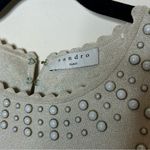 Sandro Paris Embellished Faux Pearls Scalloped Hem Sleeveless Cream Size 38 Photo 2
